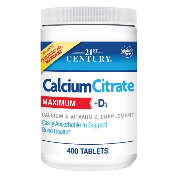 CALCIUM CITRATE PLUS D3 MAX STR  400 TAB - Vitamin Choice Outlet