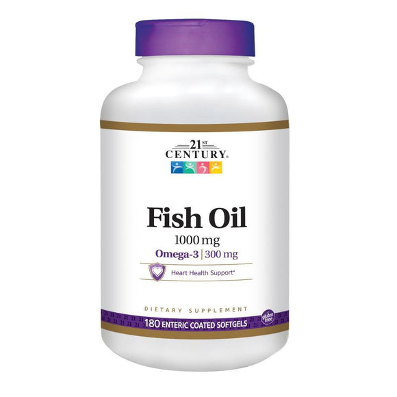 FISH OIL 1000MG ENTERIC COATED 180 SOFTGELS - Vitamin Choice Outlet