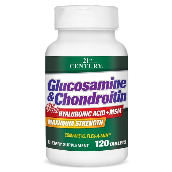 GLUCOSAMINE CHONDROITIN PLUS MSM MAX STR 120 TAB - Vitamin Choice Outlet