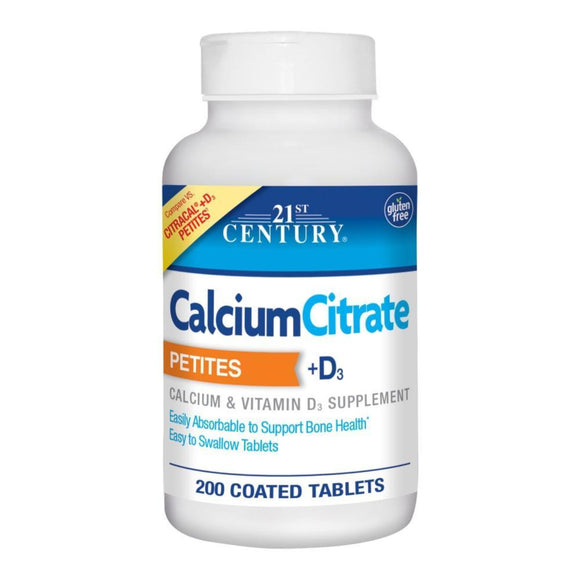 CALCIUM CITRATE PETITES PLUS D3 MAX STR 200 TAB - Vitamin Choice Outlet