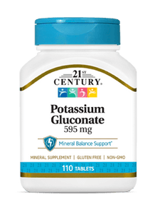 POTASSIUM 595MG (99MG) 110 TAB Minerals 21st Century HealthCare